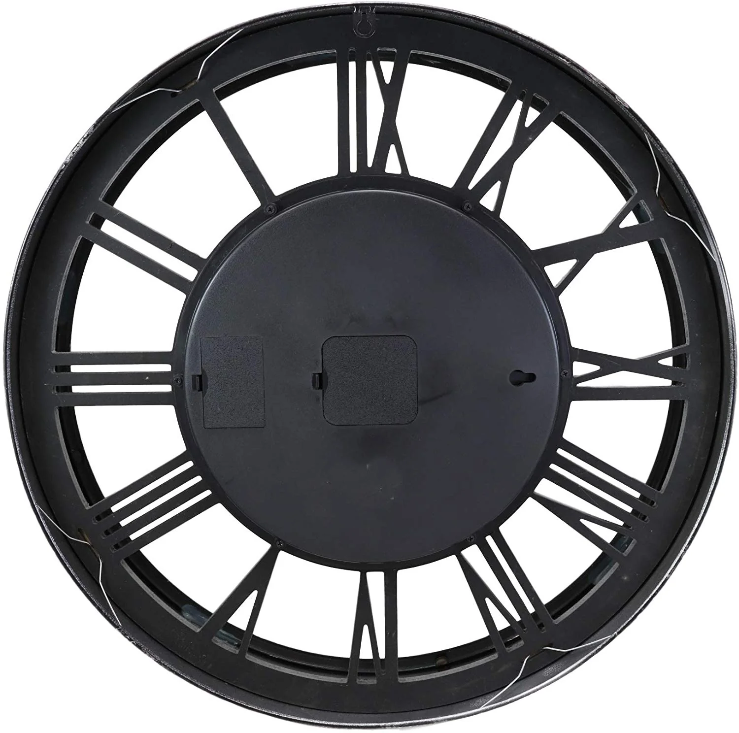 Ebros Large 21.25" W Contemporary Modern Transitional Design Steampunk Wall Clock with Complex Mechanical Moving Gears Mirror Face Roman Numerals Accent Clockwork Gearwork Decor - Image 3