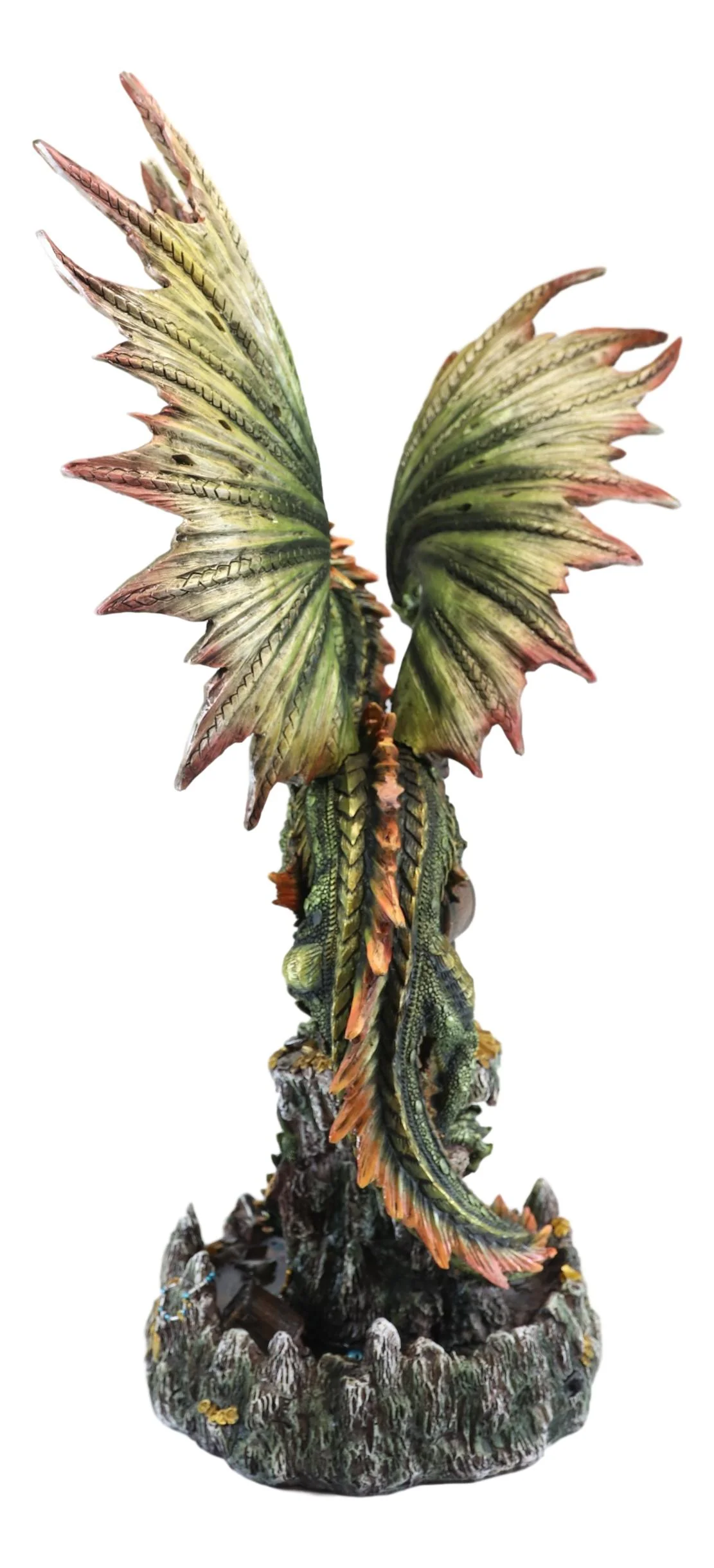 Ebros Large 26"H Green Castle Guardian Treasure Dragon Statue Fantasy Home Decor - Image 6