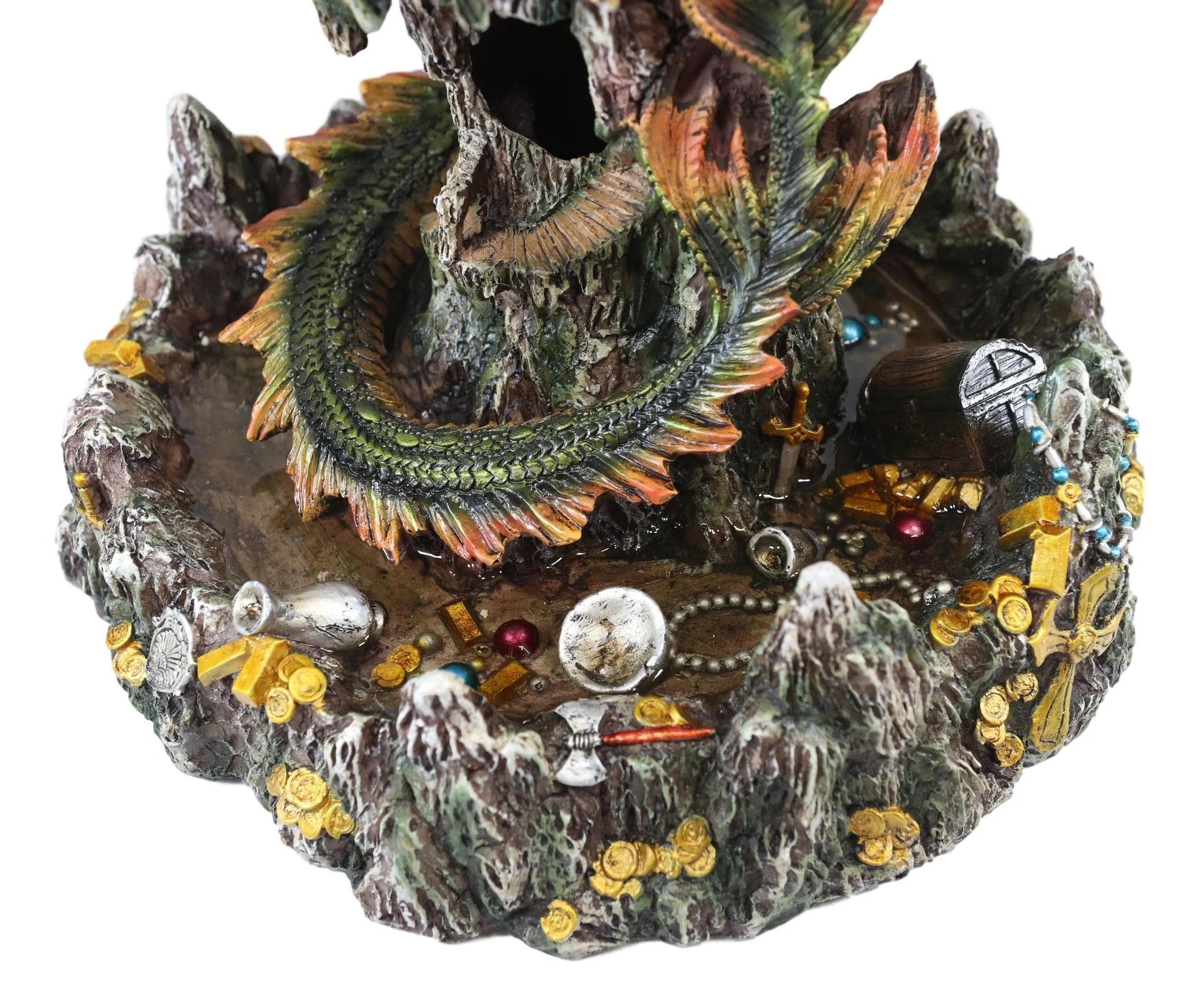 Ebros Large 26"H Green Castle Guardian Treasure Dragon Statue Fantasy Home Decor - Image 8