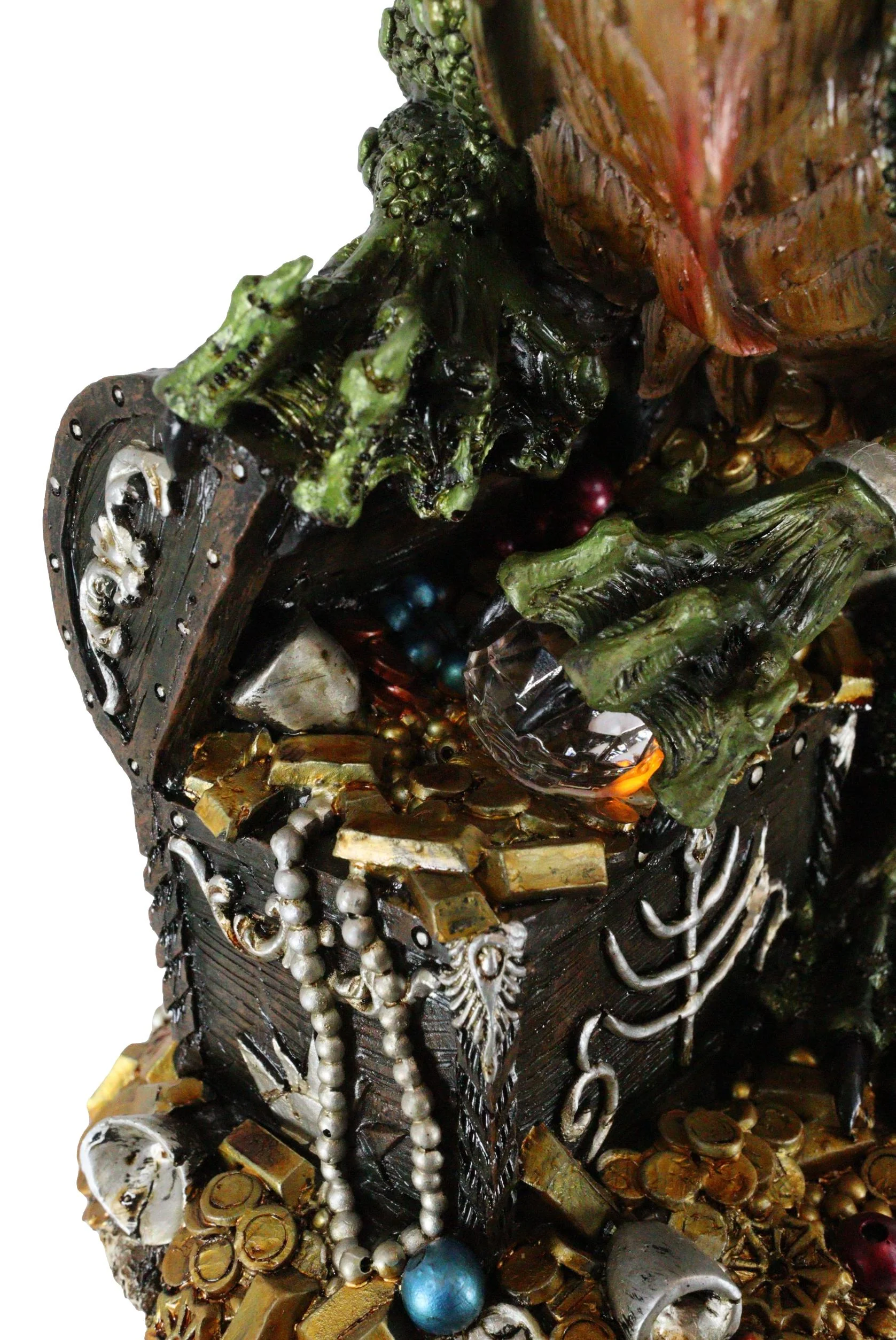 Ebros Large 26"H Green Castle Guardian Treasure Dragon Statue Fantasy Home Decor - Image 9