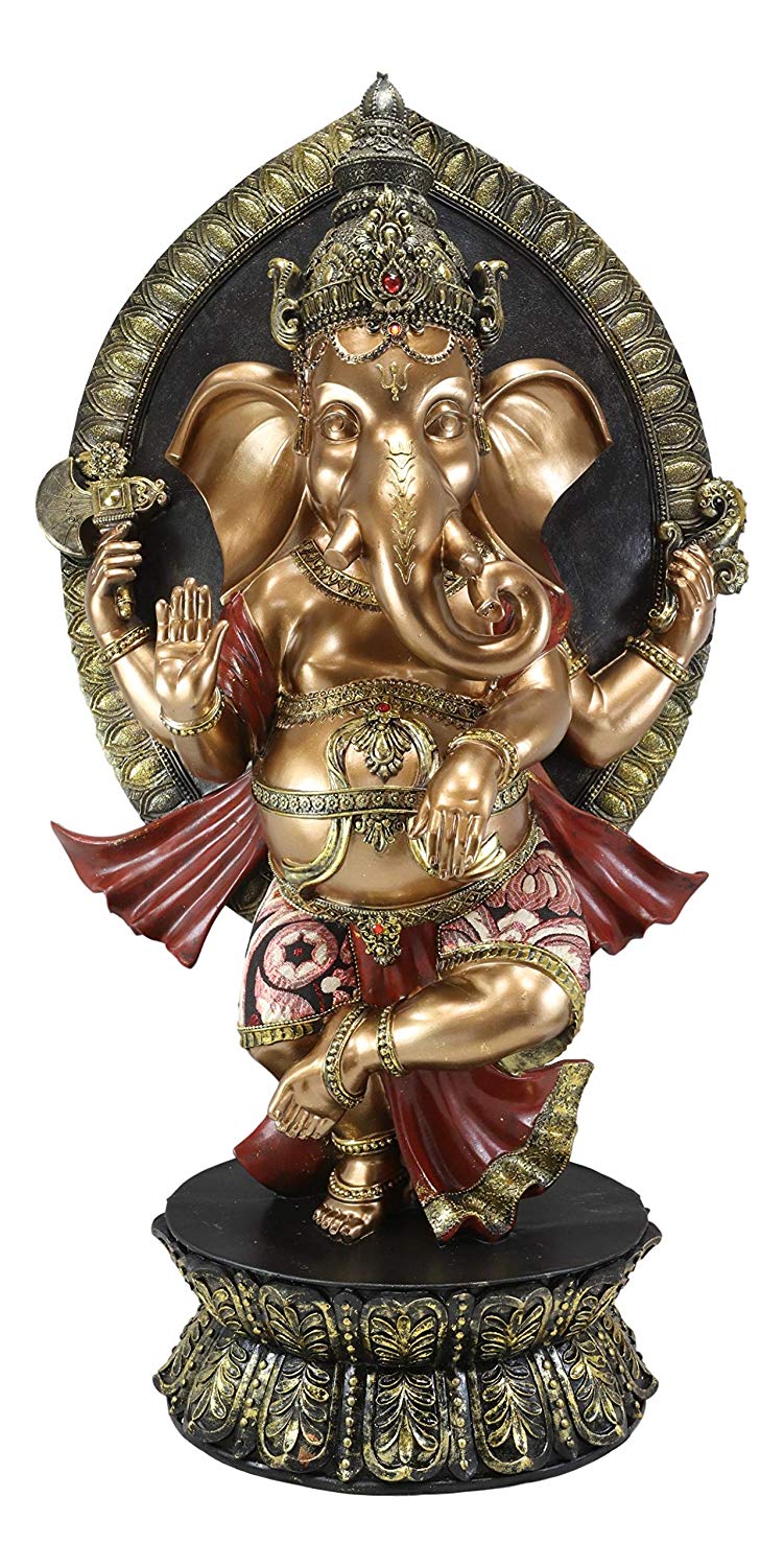 Ebros Large 28.5" Tall Hindu Supreme God Dancing Avatar Nritya Ganesha Chaturthi in Yoga Pose Statue Elephant Deity Patron of Success Arts and Wisdom Hinduism Vastu Altar Decorative - Image 2