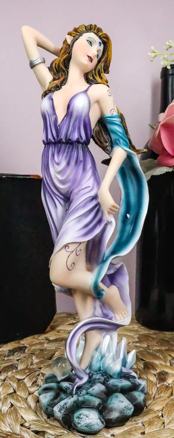 Ebros Large Celestial Tao Wind Elemental Fairy Statue 11"H Decorative Mythical Fantasy Fairy Fae Figurine Collectible - Image 7