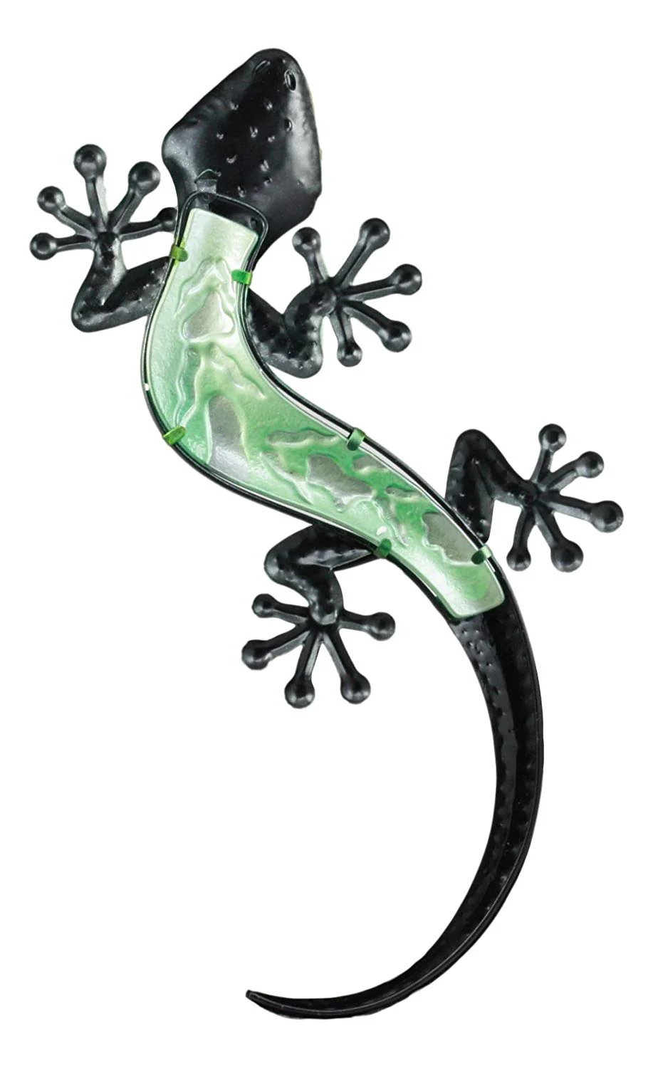 Ebros Crawling Green Vibrant Colors Metal Lizard Gecko 3D Wall Decor Art 18.5"L - Image 5