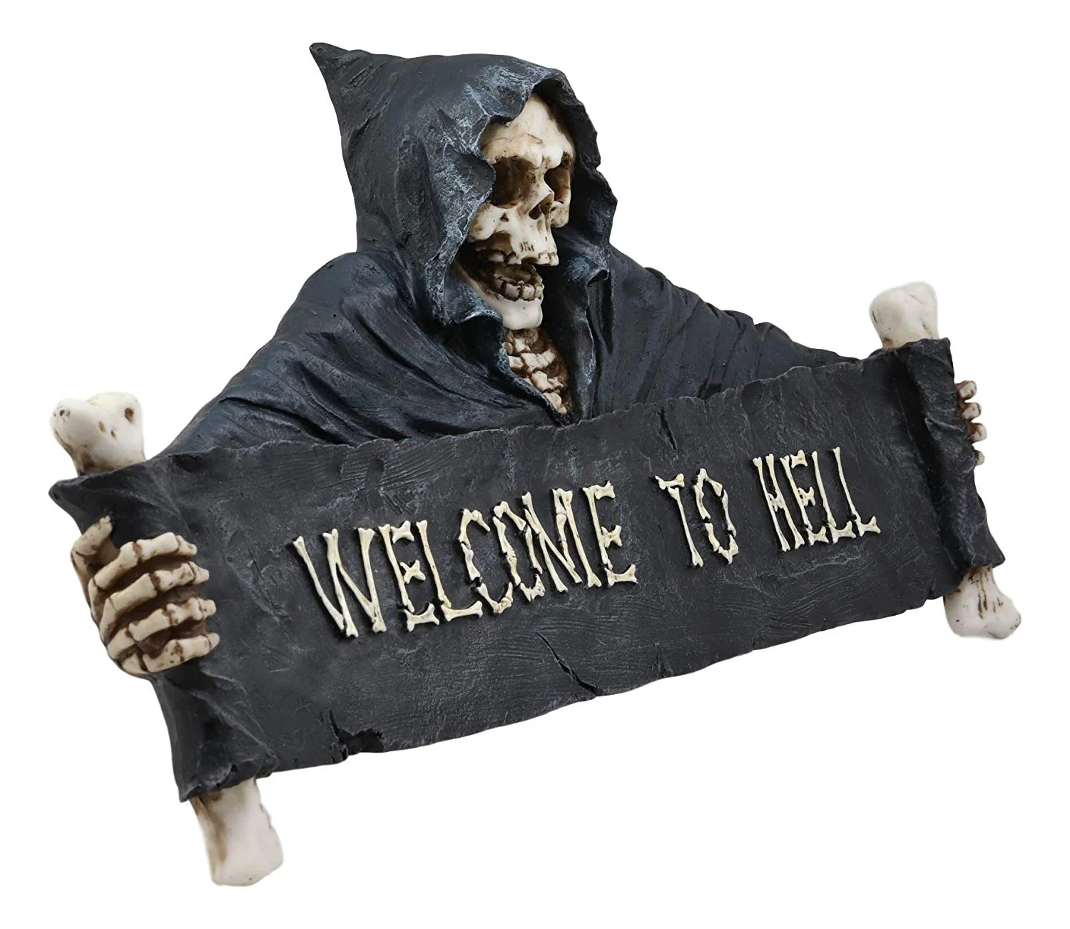 Ebros Large Grim Reaper Skeleton Welcome Opening Scroll Wall Decor 17.5" Long - Image 3