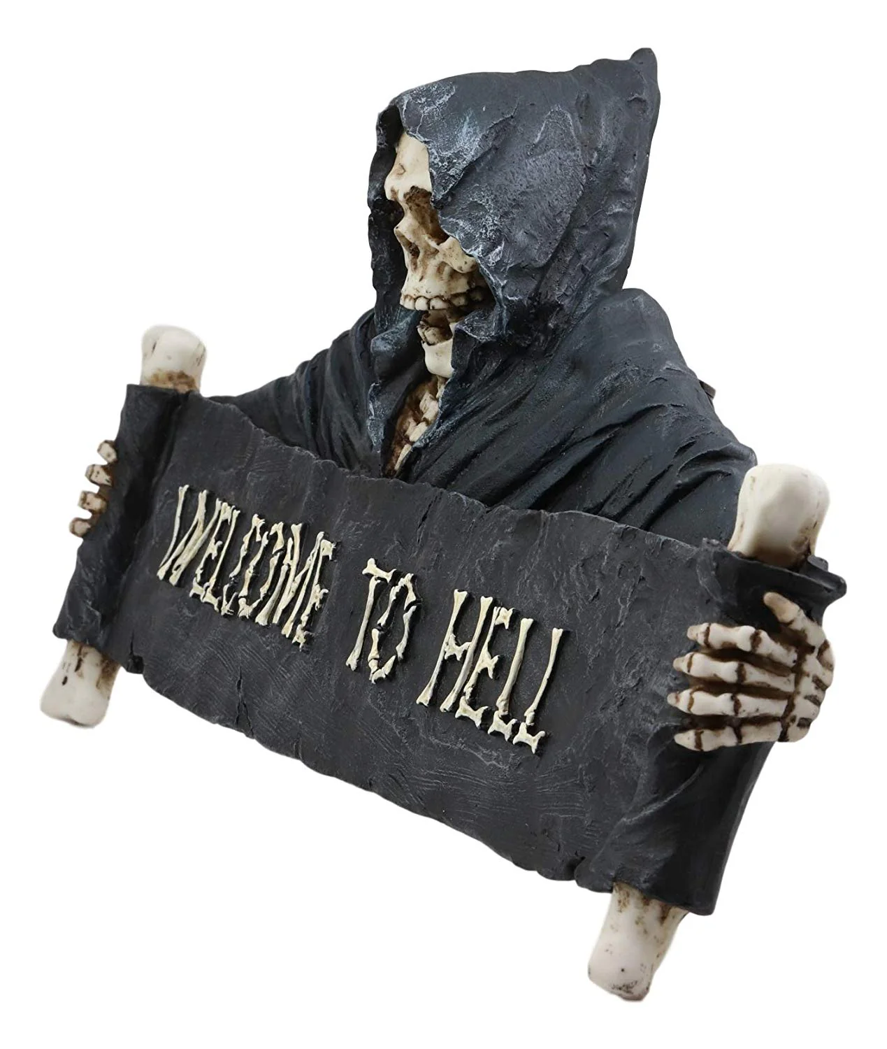 Ebros Large Grim Reaper Skeleton Welcome Opening Scroll Wall Decor 17.5" Long - Image 4