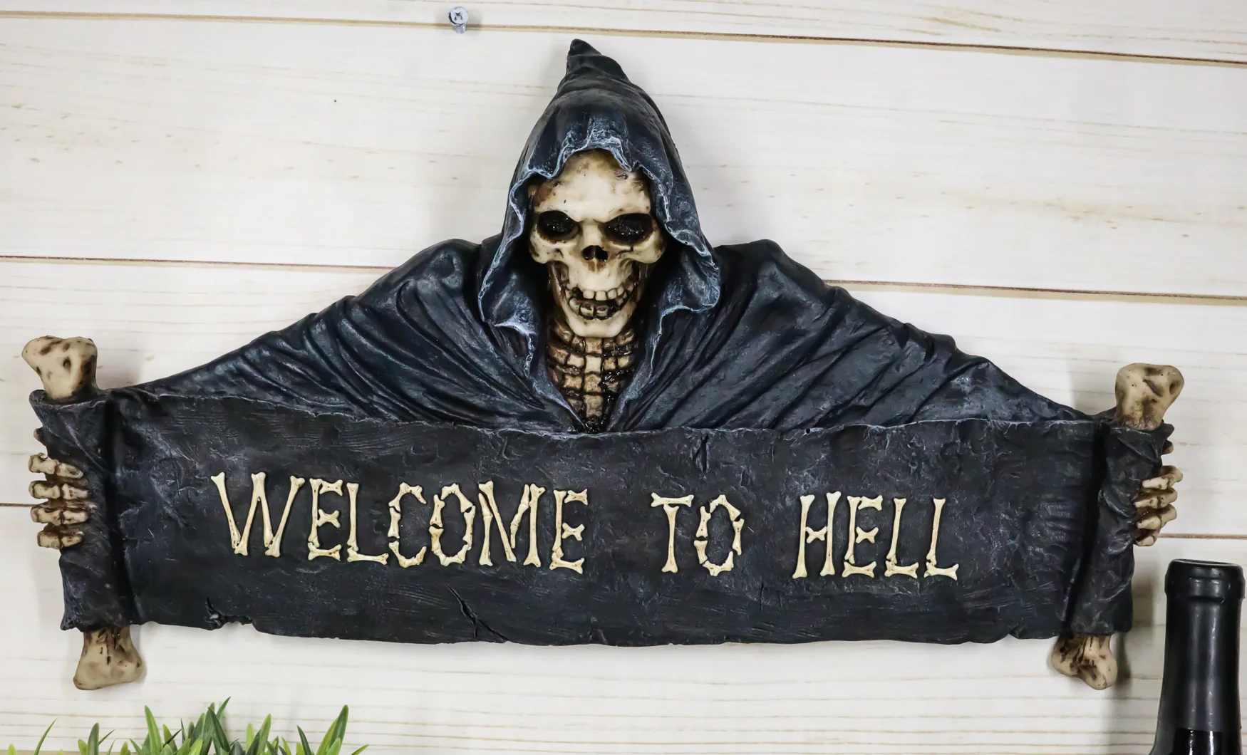Ebros Large Grim Reaper Skeleton Welcome Opening Scroll Wall Decor 17.5" Long - Image 6