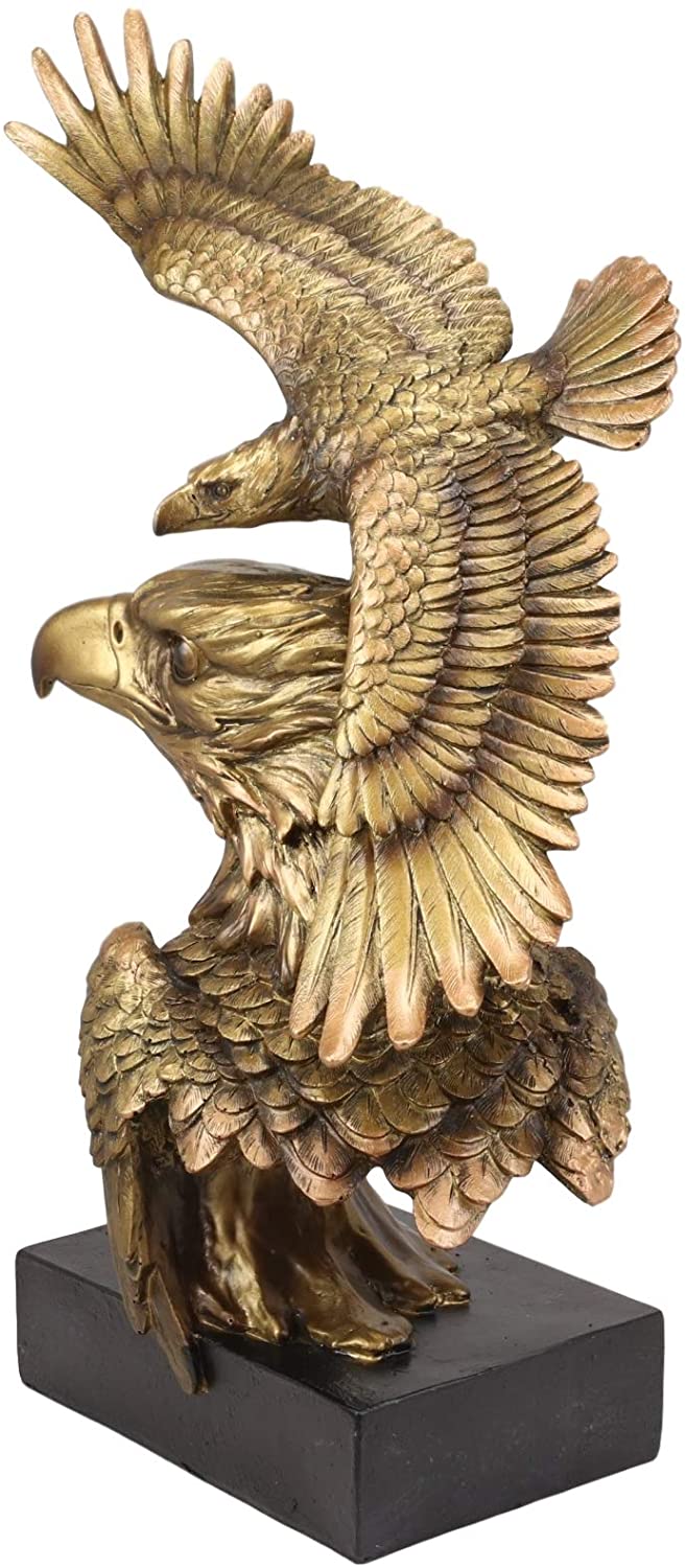 Ebros Large Wings Of Liberty American Bald Eagle Head Bust Soaring Eagle Statue - Image 3