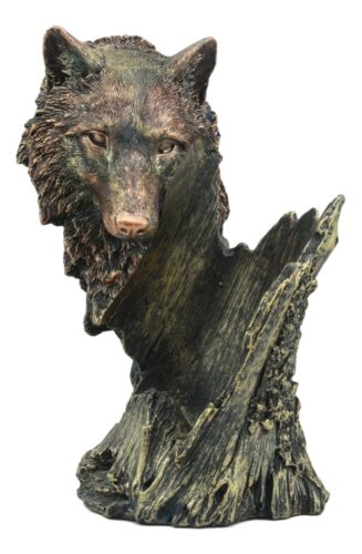 Ebros Large Woodlands Gray Wolf Wine Holder Figurine 10"T Animal Spirit - Image 3