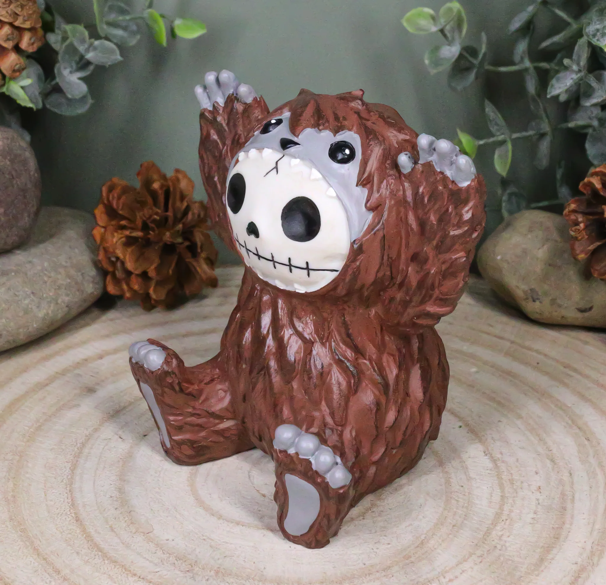 Ebros Larger Furry Bones Man or Ape Bigfoot Skeleton Monster Collectible Figurine 3.5" H Furrybones Mythical Legend Mountain Forest Dweller - Image 9