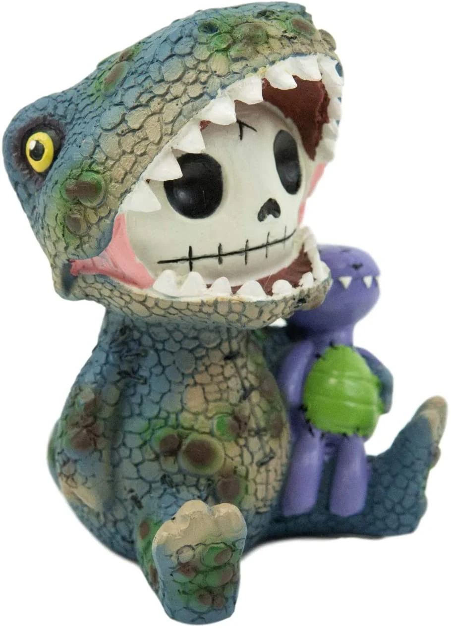 Ebros Larger Furry Bones Rex The Tyrannosaurus and Purple Dinosaur Skeleton 4"H - Image 5
