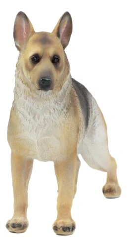 Ebros Lifelike Realistic German Shepherd Dog Statue with Glass Eyes 8.25" Long Animal Decorative Figurine - Image 2