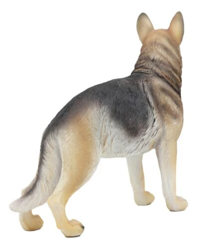 Ebros Lifelike Realistic German Shepherd Dog Statue with Glass Eyes 8.25" Long Animal Decorative Figurine - Image 4