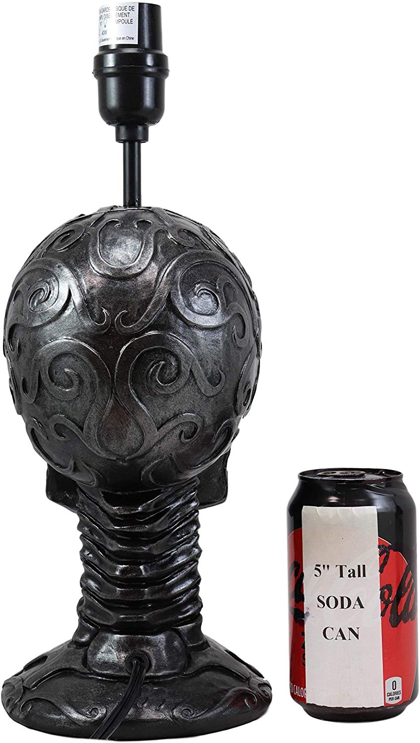 Ebros Light of Wisdom Gothic Tribal Skull Table Lamp with Shade - Image 2