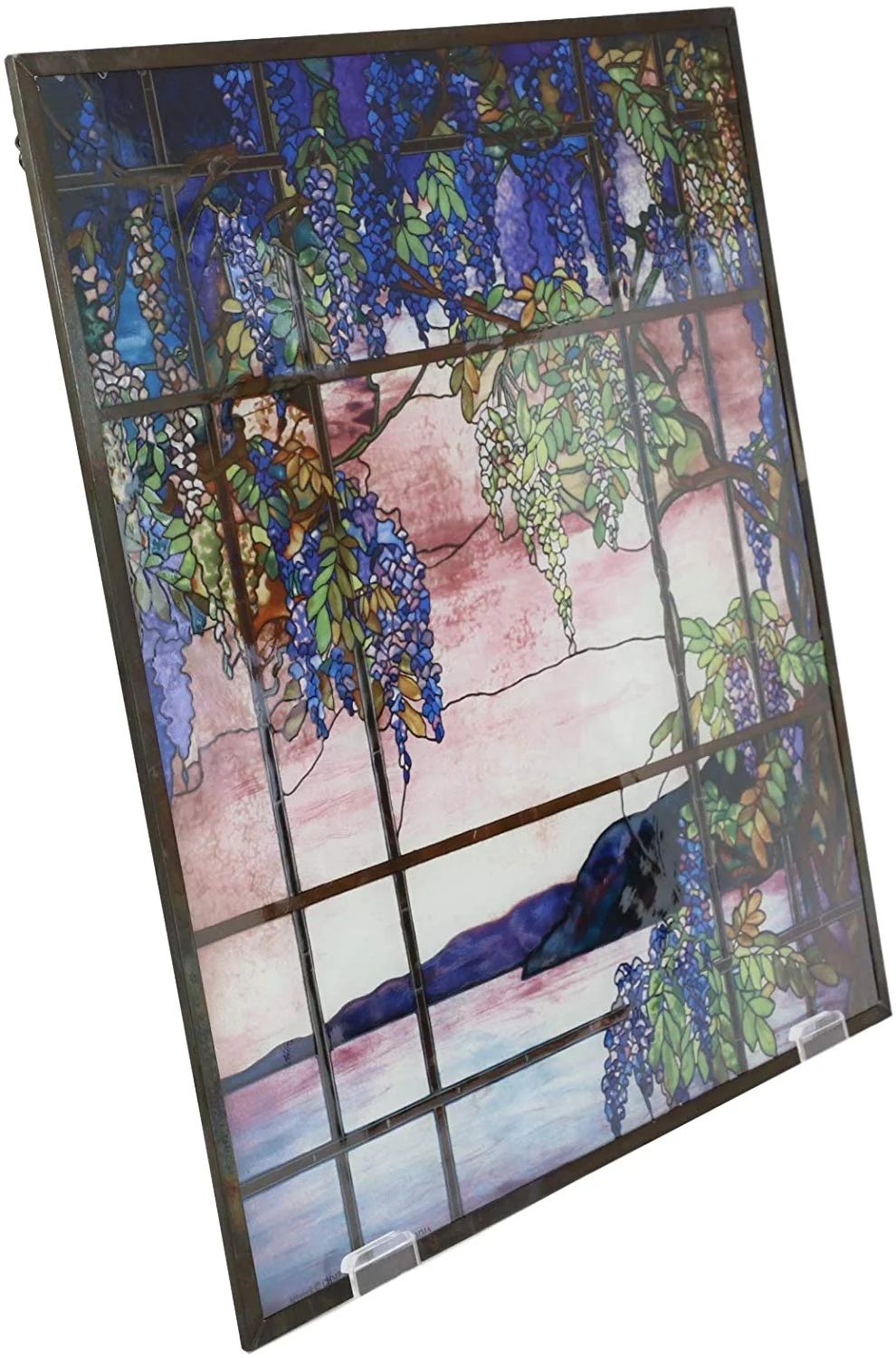 Ebros Louis Comfort Tiffany Landscape Window Oyster Bay Stained Glass Art Panel - Image 3