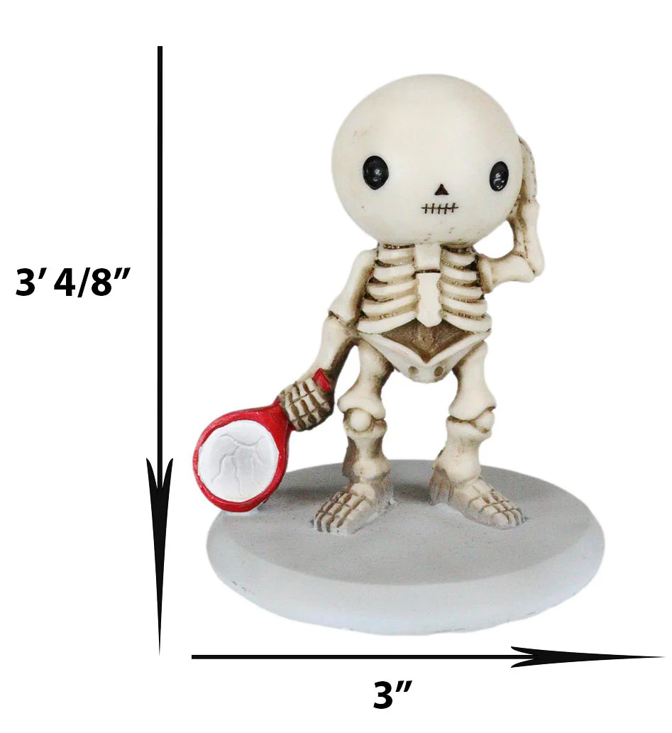 Ebros Lucky Breaks A Mirror Collectible Figurine 3.5" Tall Skeleton Boy Statue - Image 3