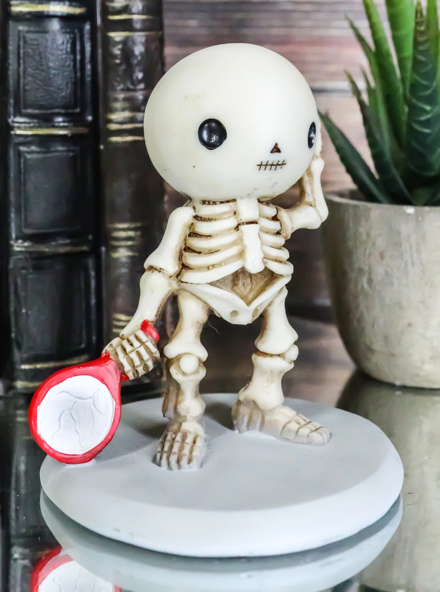 Ebros Lucky Breaks A Mirror Collectible Figurine 3.5" Tall Skeleton Boy Statue - Image 8
