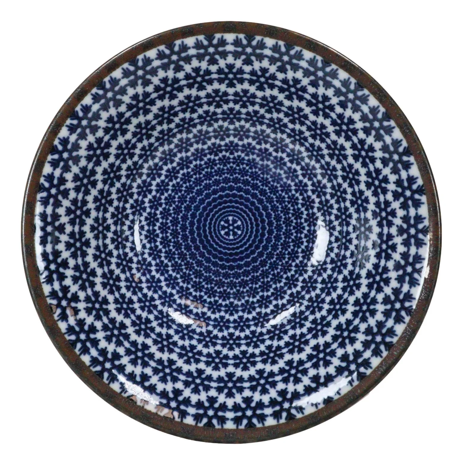 Ebros Made In Japan 4 Piece Geometry Ceramic Dining Rice Meal Soup Bowls 5.5"Diameter - Image 3