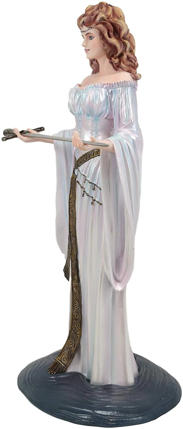 Ebros Medieval Arthurian Legend Lady of The Lake Holding Excalibur Statue 13.5 H - Image 3