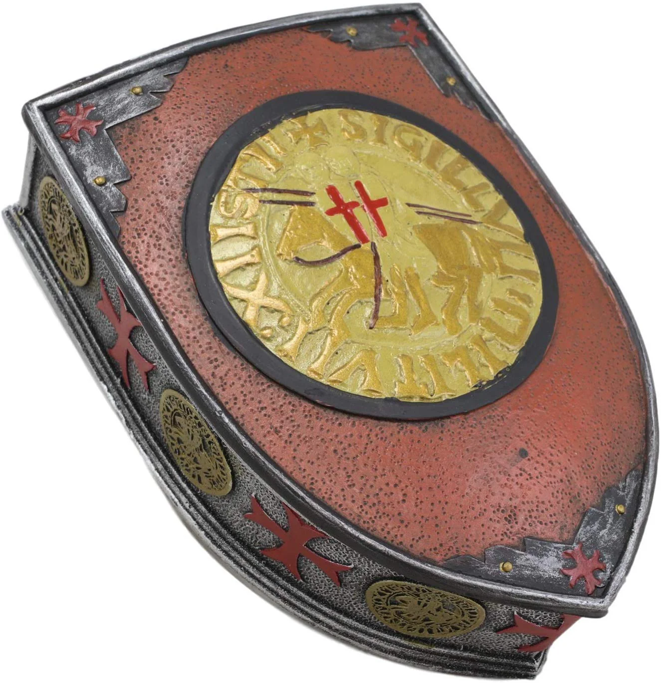 Ebros Medieval Coat of Arms Crusader Shield Crest Decorative Trinket Box 6" Long - Image 3