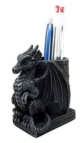 Ebros Medieval Fantasy Dragon Stationery Office Desktop Pen Pencil Holder 4.75"H - Image 4