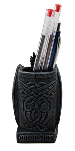 Ebros Medieval Fantasy Dragon Stationery Office Desktop Pen Pencil Holder 4.75"H - Image 5