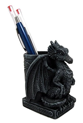 Ebros Medieval Fantasy Dragon Stationery Office Desktop Pen Pencil Holder 4.75"H - Image 6