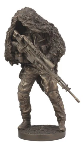 Ebros Military Marksman Marine Camouflage Sniper Statue Modern Warfare Specialist Unit Figurine Behind Enemy Lines - Image 2