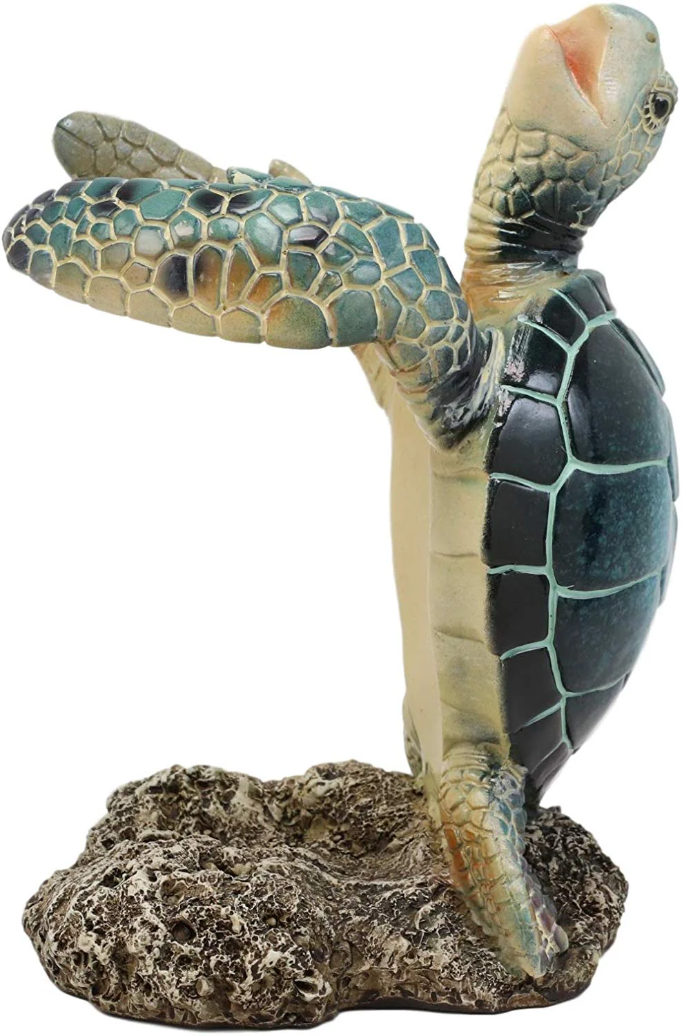 Ebros Nautical Blue Sea Turtle Wine Bottle Holder Caddy Figurine 7.5" High - Image 4