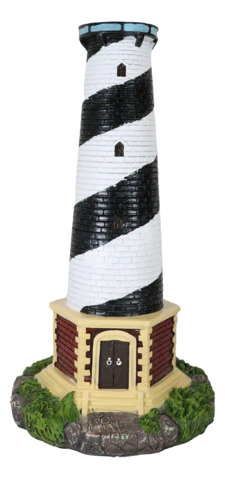 Ebros Nautical Cape Hatteras Lighthouse Statue 20.5" Tall with Solar Lantern LED - Image 3