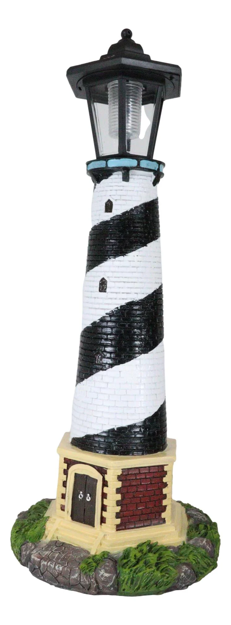Ebros Nautical Cape Hatteras Lighthouse Statue 20.5" Tall with Solar Lantern LED - Image 4