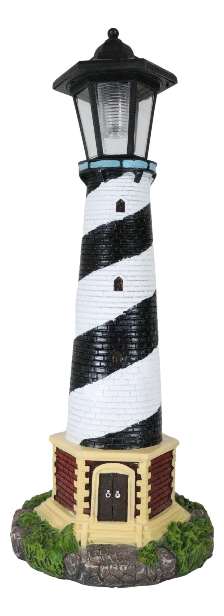 Ebros Nautical Cape Hatteras Lighthouse Statue 20.5" Tall with Solar Lantern LED - Image 5