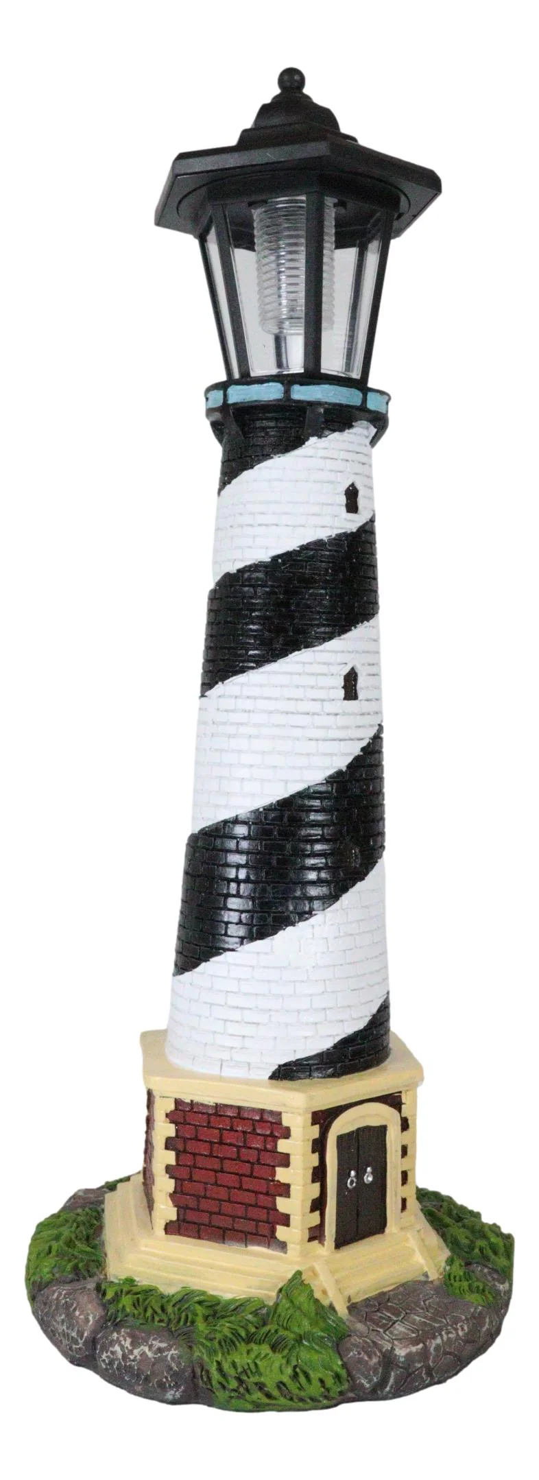 Ebros Nautical Cape Hatteras Lighthouse Statue 20.5" Tall with Solar Lantern LED - Image 6