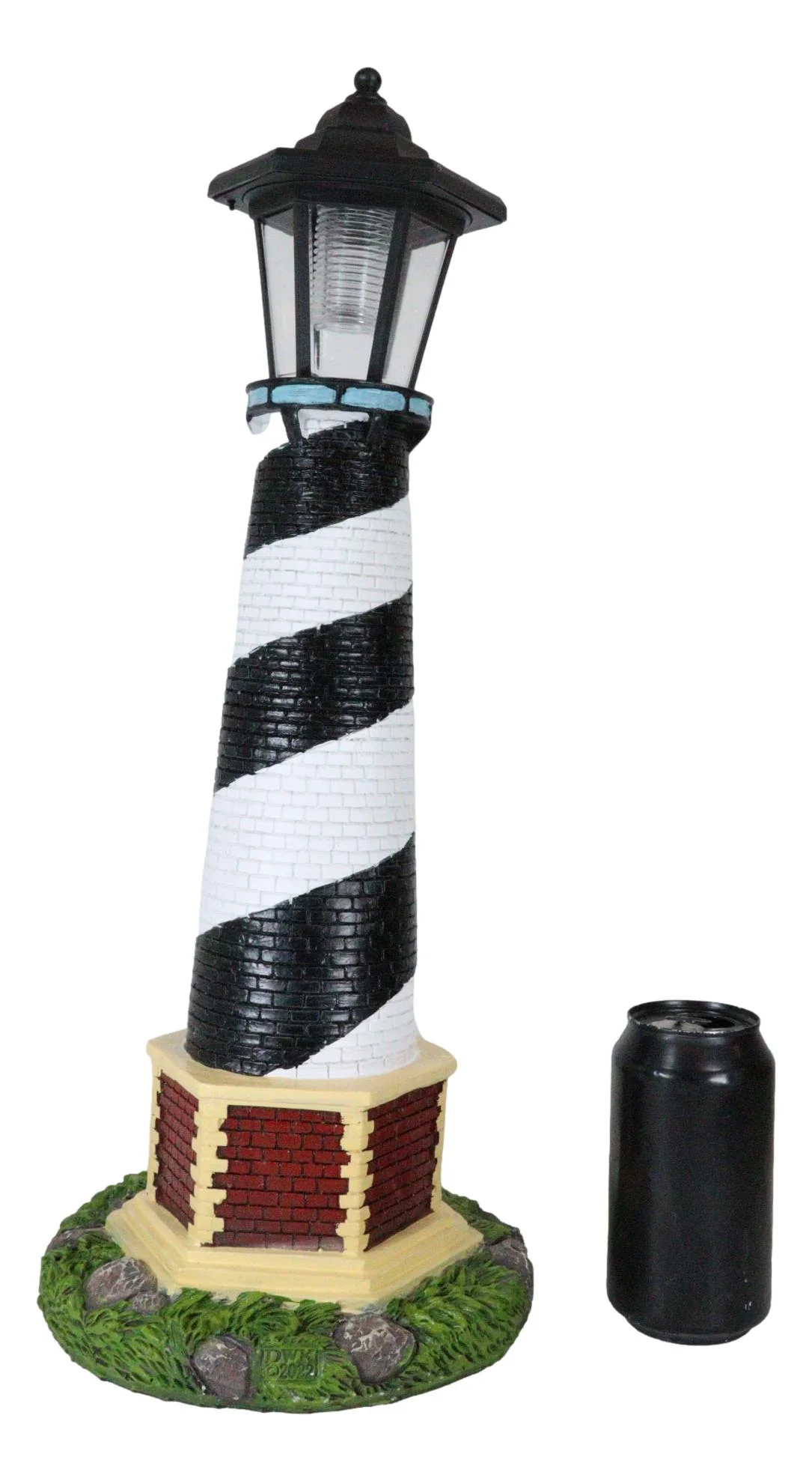 Ebros Nautical Cape Hatteras Lighthouse Statue 20.5" Tall with Solar Lantern LED - Image 7