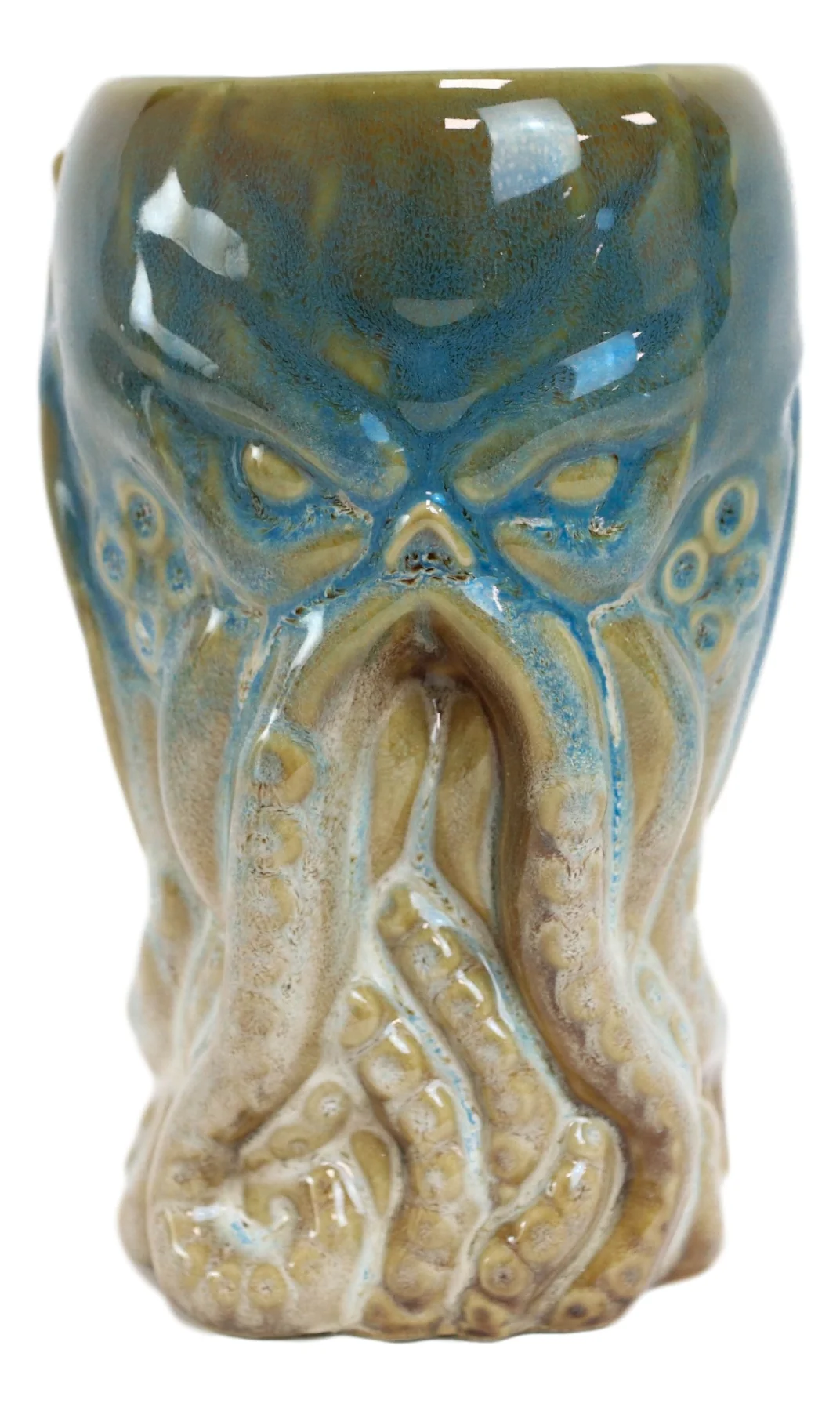 Blue Nautical Cthulhu Cosmic Monster Octopus Kraken Ceramic Tall Pint Mug Cup - Image 7