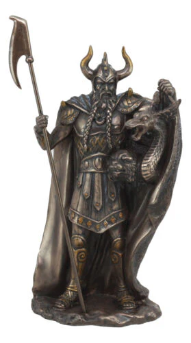 Ebros Norse Pagan God Loki Carrying Fenrir & Jörmungandr Serpent Statue 11.5"H - Image 3