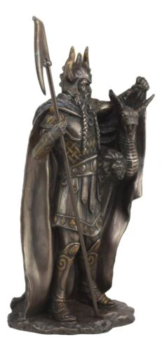 Ebros Norse Pagan God Loki Carrying Fenrir & Jörmungandr Serpent Statue 11.5"H - Image 7