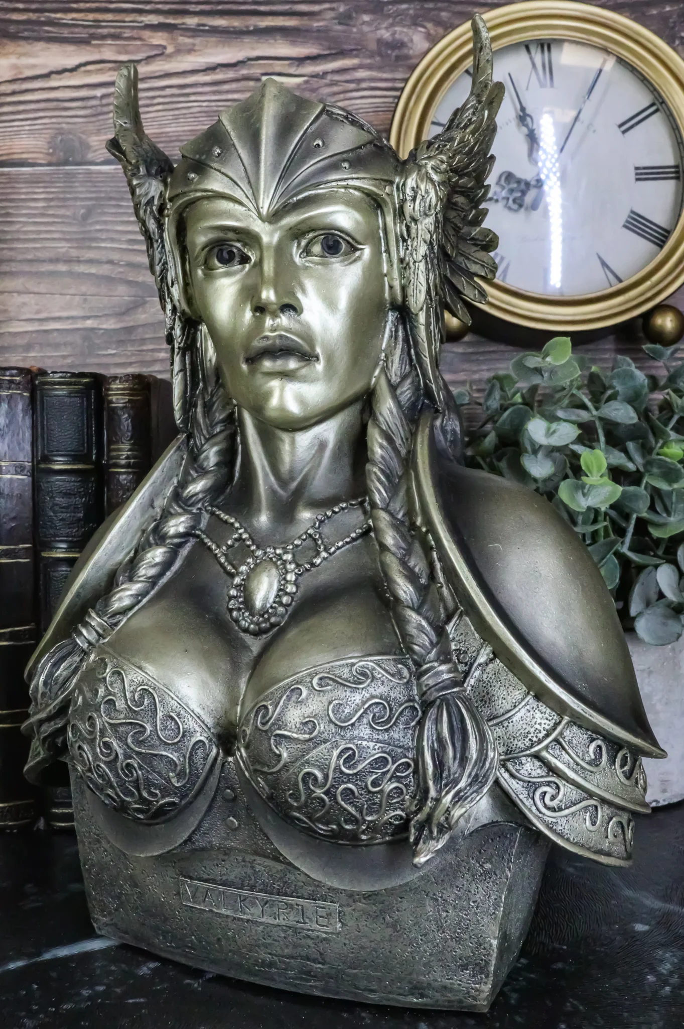 Norse Viking Poetic Edda Goddess Valkyrie Bust Statue 11"H Odin's Iron Maiden - Image 5