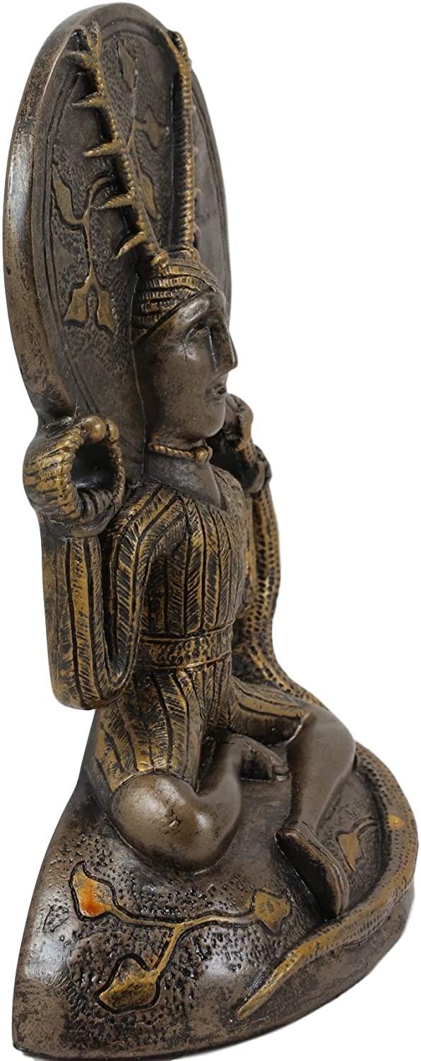 Ebros Oberon Zell Herne Cernunnos with Deer Antlers and Earth Disc Statue 6.25"H - Image 2