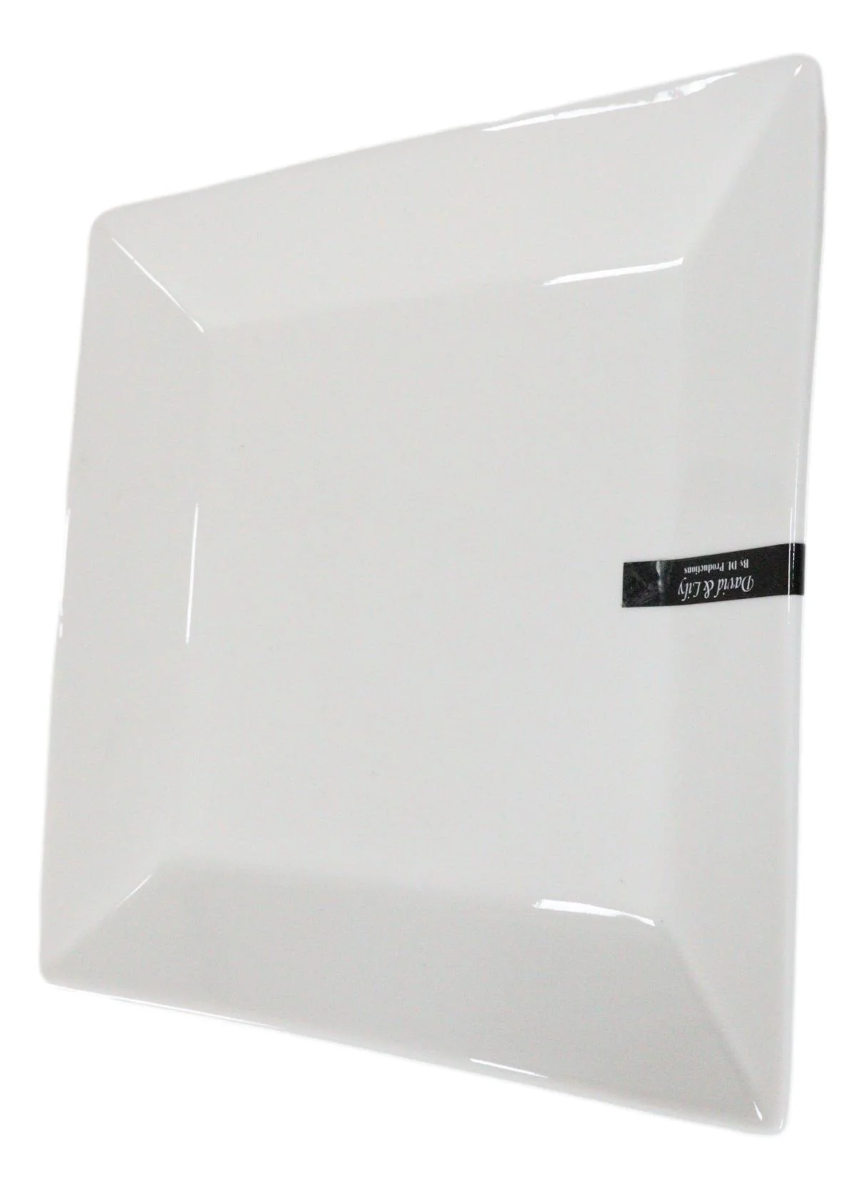 Ebros Pack Of 4 Kitchen And Dining Modern Contemporary Design Porcelain Square Appetizer Plates 8.25"Wide Restaurant Supply Grade Dishwasher And Microwave Safe Perfect For Salad Dessert Hors d'oeuvre - Image 7