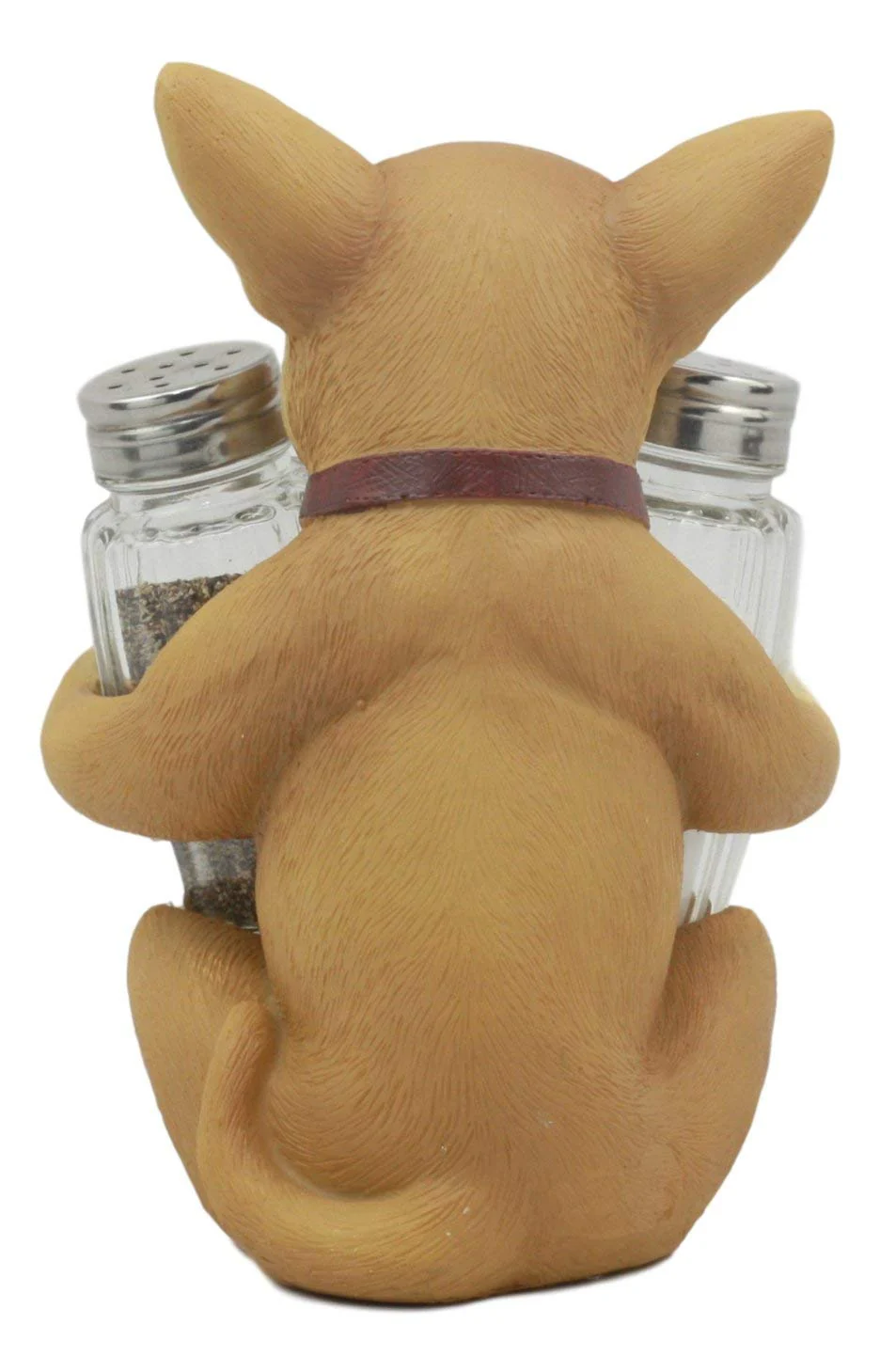Ebros Teacup Tan Chihuahua Puppy Salt And Pepper Shakers Holder Figurine Set 6.25"H - Image 4