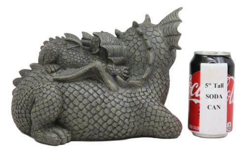 Ebros Piggyback Mother And Baby Dragon Family Faux Stone Resin Statue 10"L - Image 5