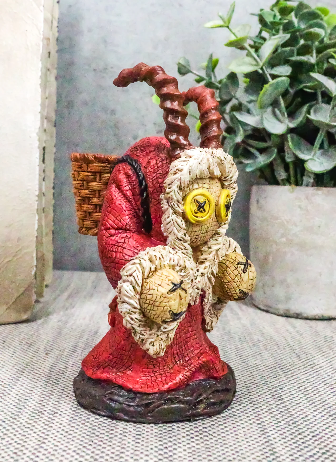 Ebros Pinheadz Monster with Voodoo Stitches Figurine 4.25"H (Krampus Hunchback) - Image 6