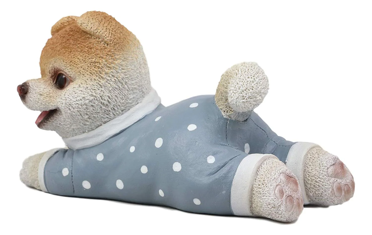 Ebros Polkadot Pajamas Boo The World's Cutest Pomeranian Dog Statue Pet Pal Dogs Collectible Breed Pomeranians Memorial Collectible Resin Decor Figurine with Glass Eyes Official Licensed Sculpture - Image 5