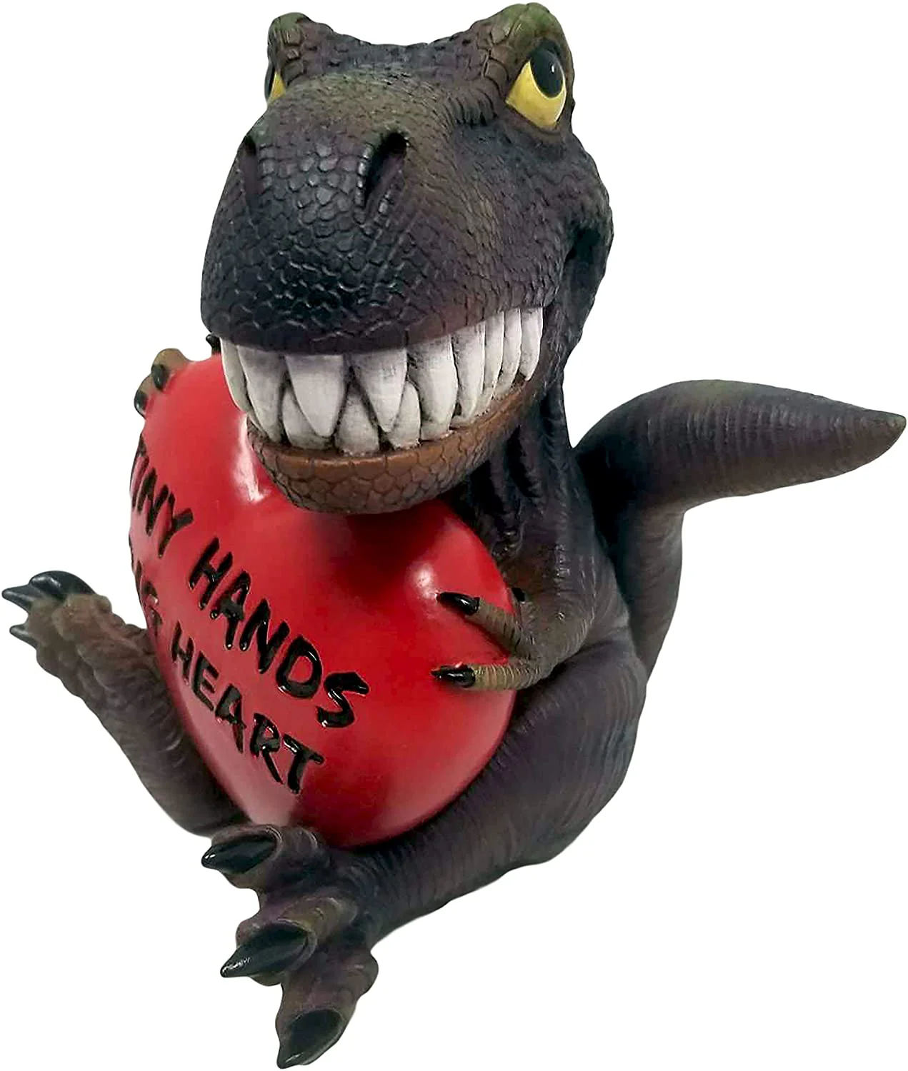 Ebros Prehistoric Passion T-Rex with Big Red Heart Tiny Hands Sign Figurine 6" H - Image 4