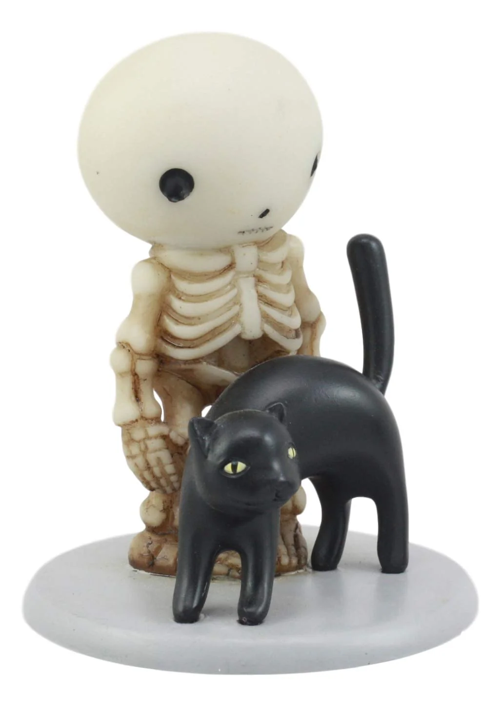 Ebros Psychic Lucky The Skeleton Boy Meets a Black Cat Figurine 3.25" Tall The Witching Hour - Image 6
