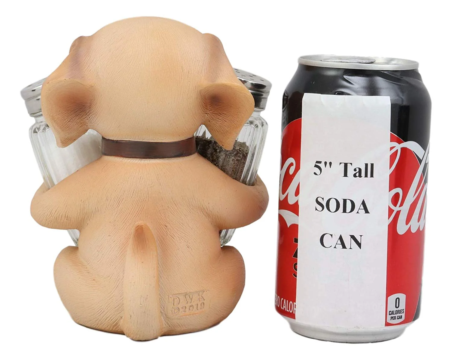 Ebros Pup And Spice Wide Eyed Labrador Puppy Dog Glass Salt & Pepper Shakers Set - Image 4