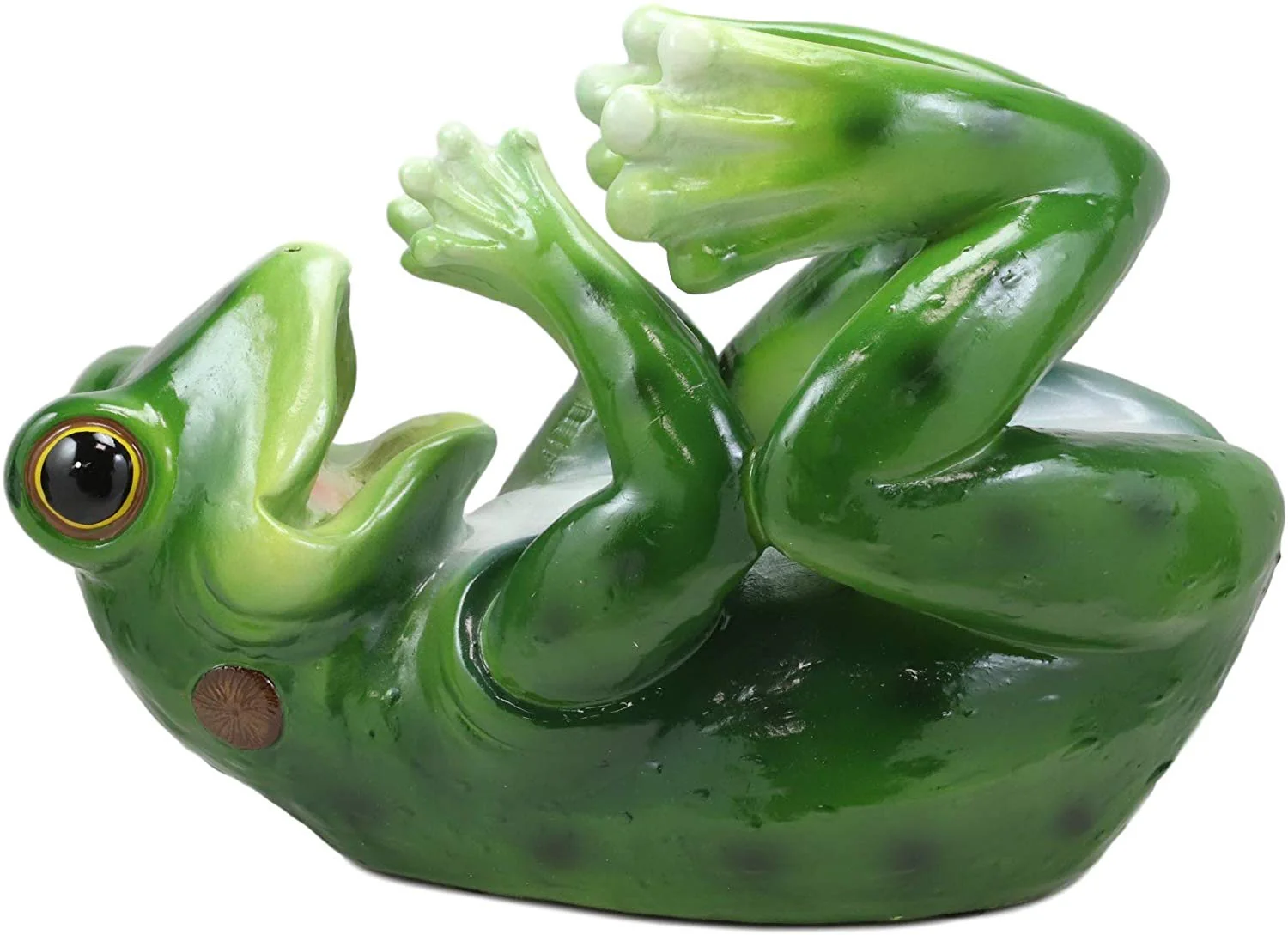 Ebros Rainforest Green Tree Frog Wine Bottle Holder Caddy Figurine 10.25" Long - Image 4