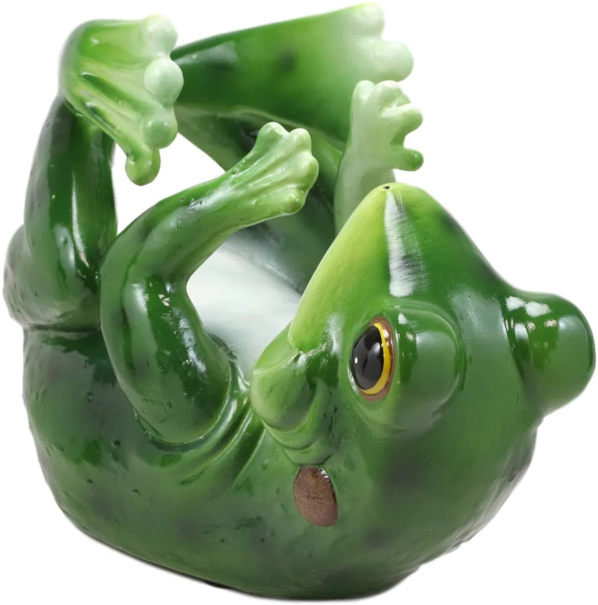 Ebros Rainforest Green Tree Frog Wine Bottle Holder Caddy Figurine 10.25" Long - Image 5
