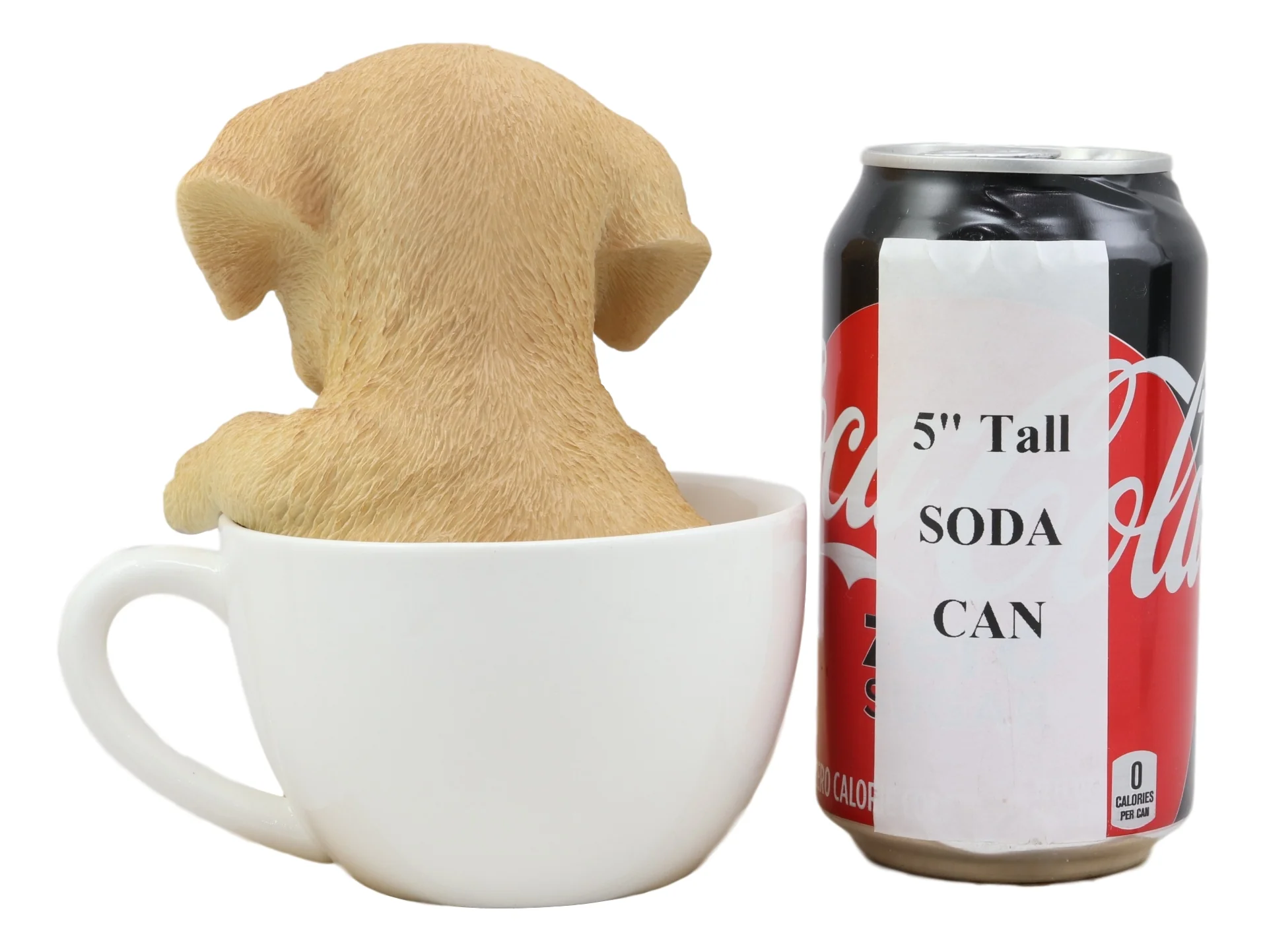 Ebros Realistic Adorable Labrador Puppy Teacup Statue 5.5" Tall Pet Pal - Image 2