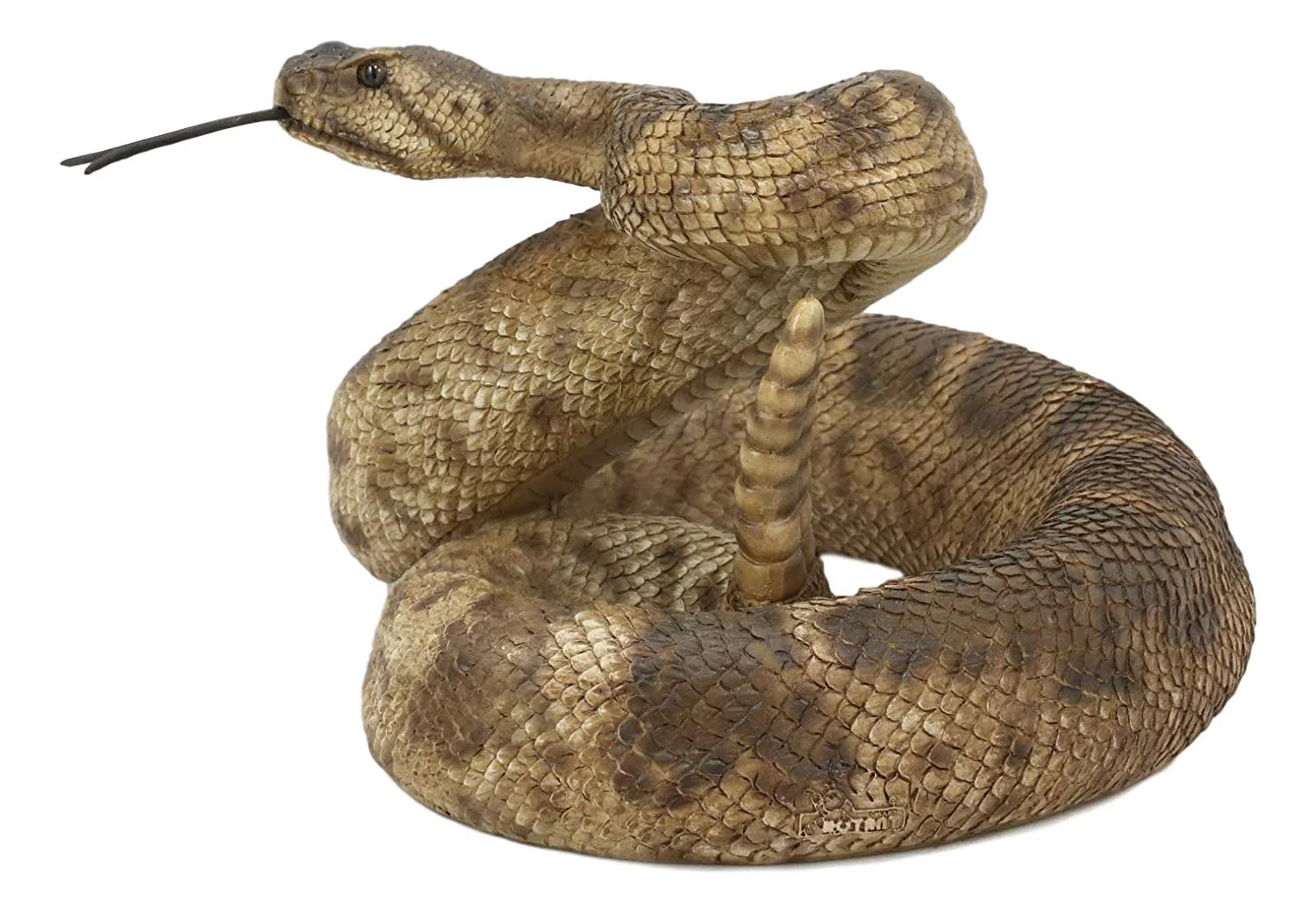 Ebros Realistic Diamondback Rattlesnake Hand Painted Taxidermy Statue 8.25"Long - Image 5